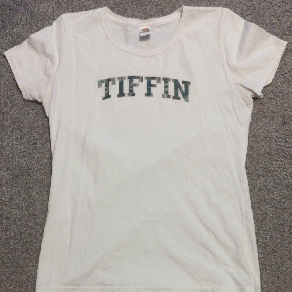 Tiffin Fruit of the Loom White Cotton T-Shirt